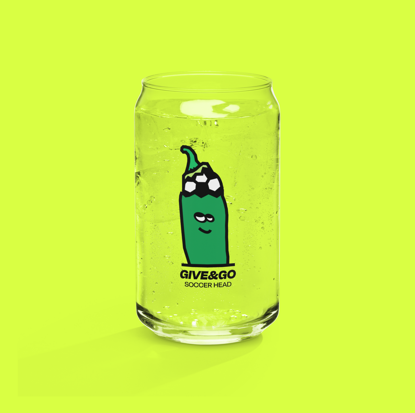 New Mexico Soccer Head Glass